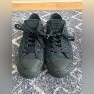 Converse Black Canvas Low-Top Sneakers